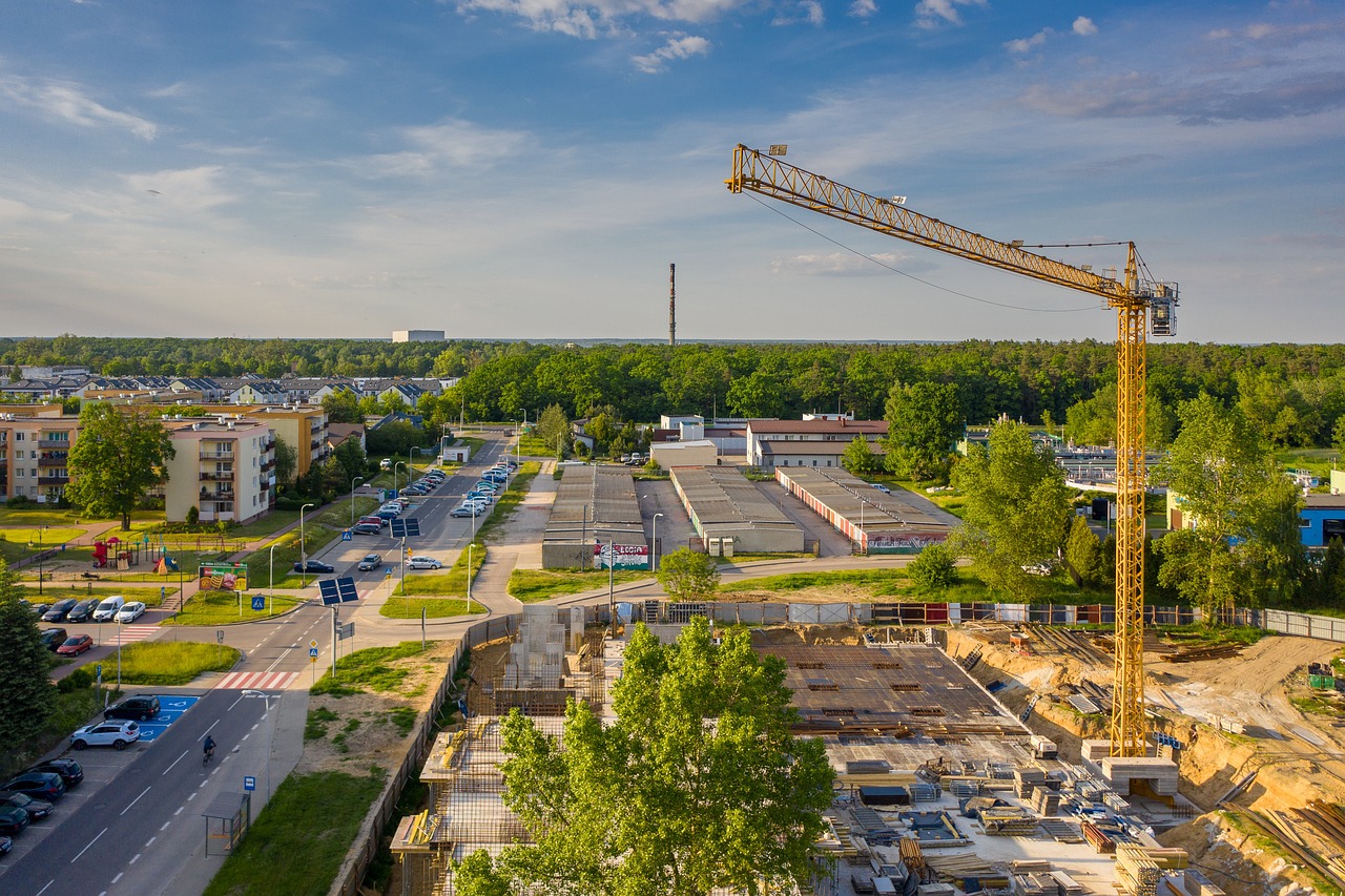 vista panoramica cantiere edile